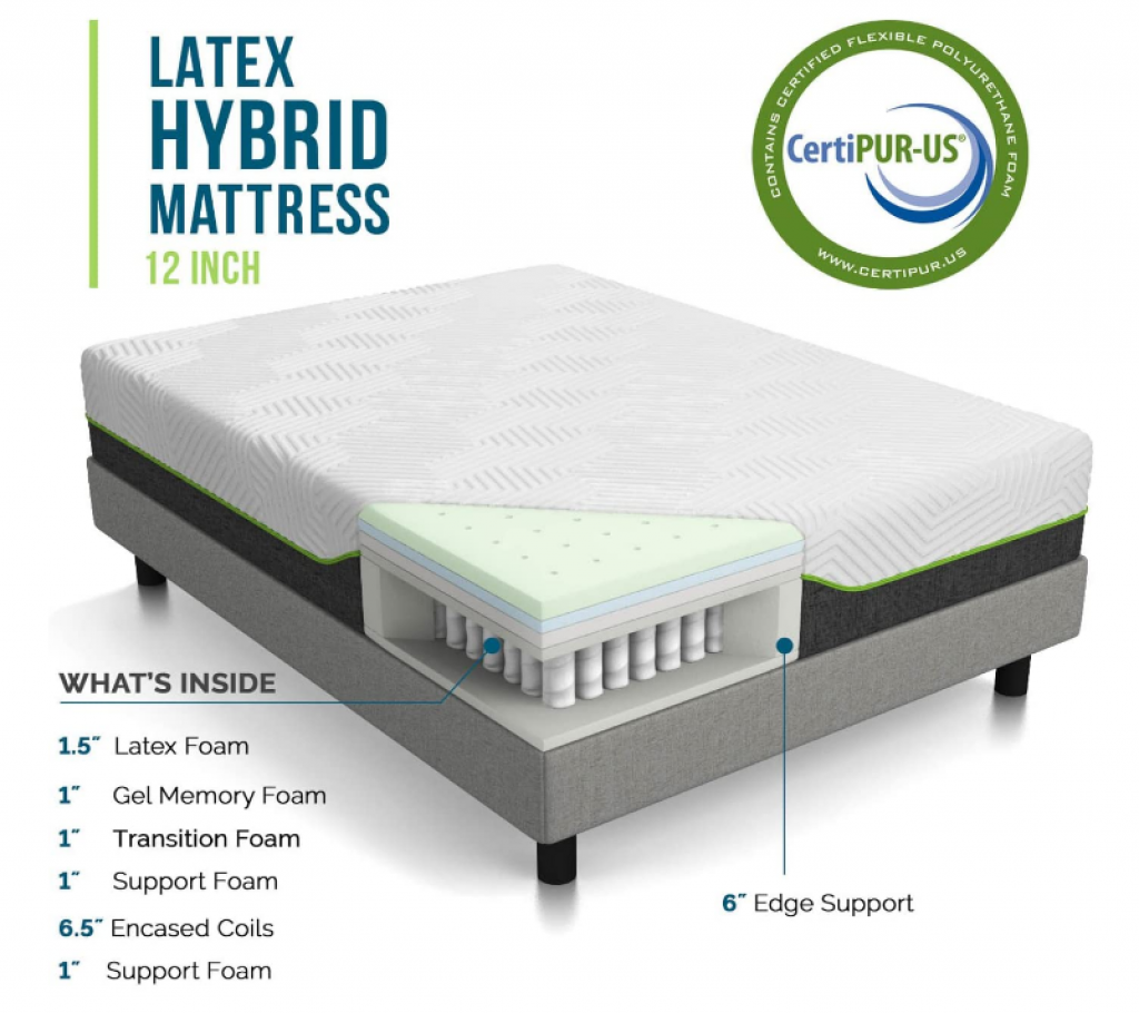 Lucid L300 12 inch Mattress and Adjustable Base