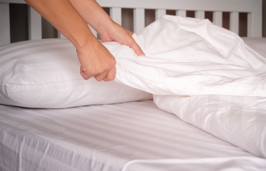 Cleaning Steps: Strip The Bed And Wash All The Bedding