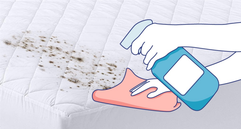 How To Get Mold Out Of A Mattress: Scrub The Moldy Area With Rubbing Alcohol Solution