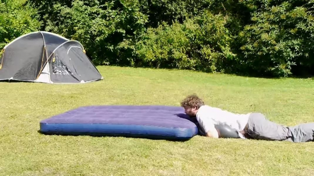 blow up air mattress with mouth